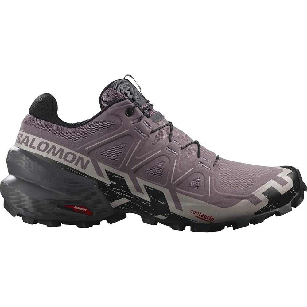 NWT Salomon Women's Speedcross 6 , Moonscape/Black/Ashes of Roses-Size 7 B (M) - Picture 3 of 7